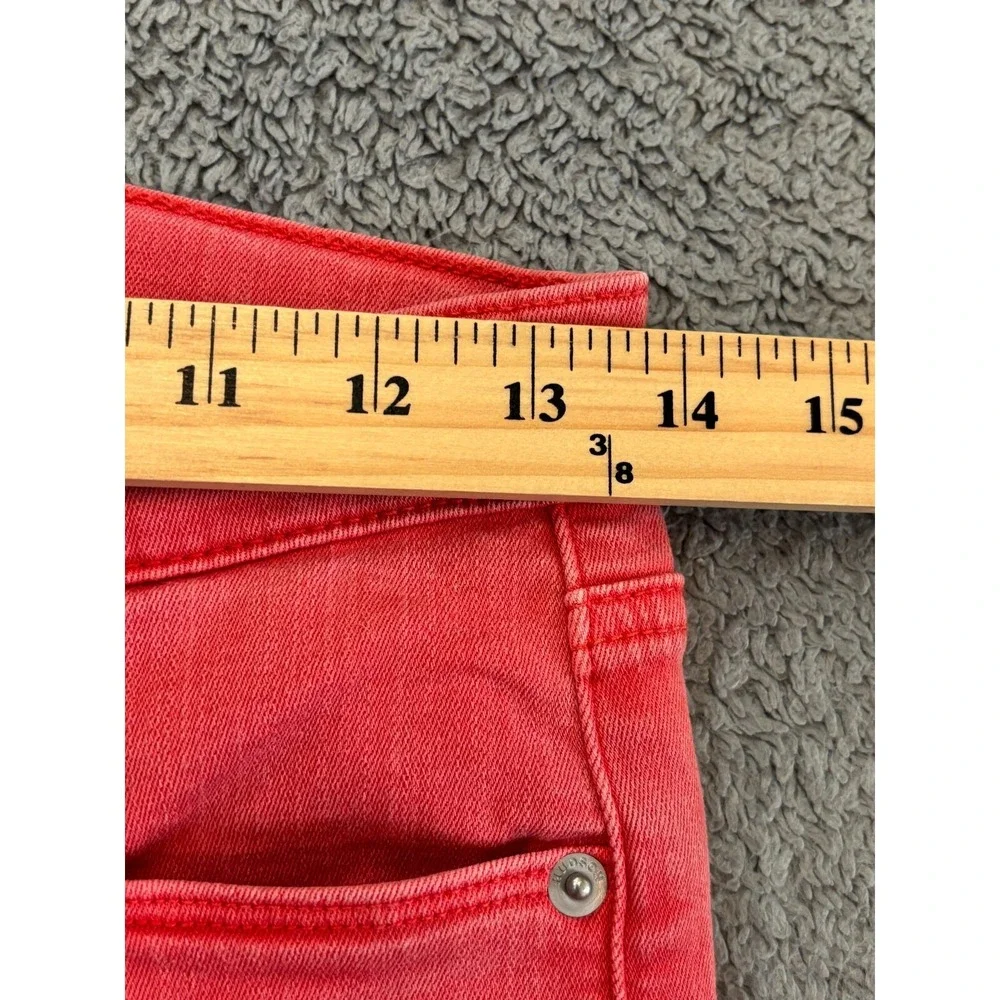 Hudson Jeans Womens 27 Krista Ankle Super Skinny Coral Pink Beach Summer Preppy